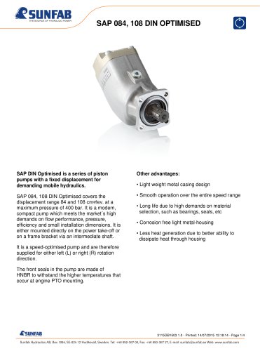 SAP 084, 108 DIN Optimised