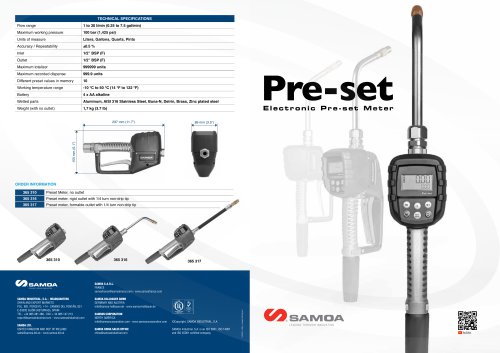 Electronic Pre-set Meter SAMOA