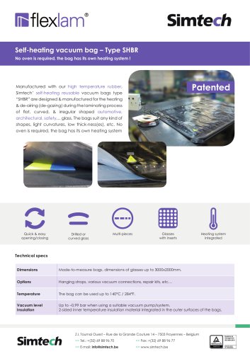 Vacuum Self Heating Rubber Bag SHBR