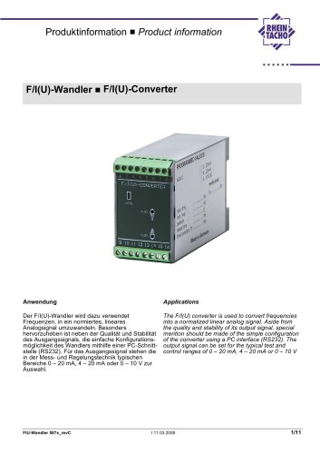 F/I F/U converter