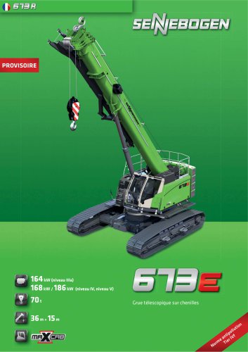 Grue telescopique sur chenilles 673 E-Serie - Crane Line