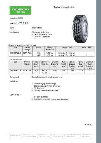 Nokian NTR 73 S