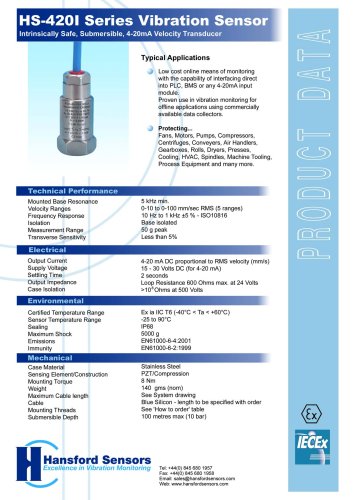 HS-420I Series - ATEX Submersible