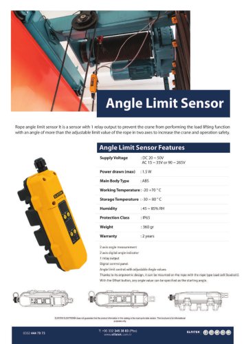 Angle limit sensor