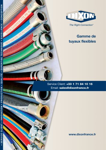 Gamme de tuyaux flexibles