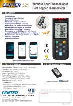 CENTER 521 Wireless Four Channel Input Data Logger Thermometer