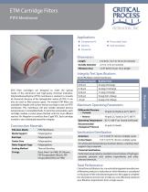 Electronics PTFE Membrane Cartridge Filters