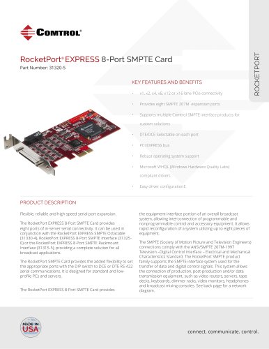 RocketPort® EXPRESS 8-Port SMPTE