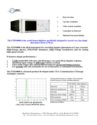 Model 1150 - Transient Recorder/Digitizer