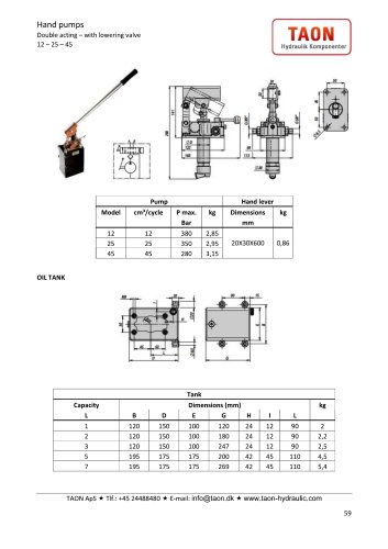 Double acting hand pump