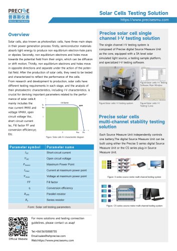 Solar Cells Testing Solution