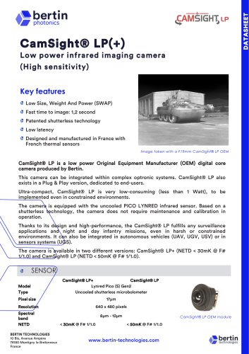 Datasheet CamSight LP