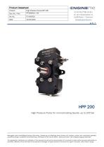 HPP 200 High Pressure Pump