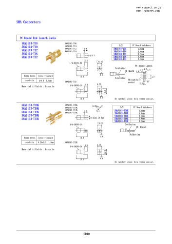 SMA connector SMAJ103-T series