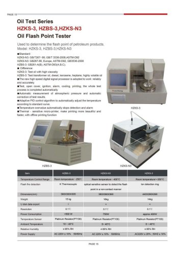 HZKS-3 HZBS-3 HZKS-N3 Oil Flash Point Tester