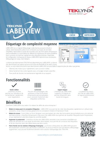 TEKLYNX LABELVIEW