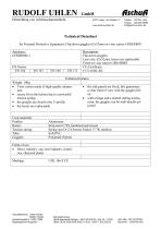 Datasheet Flip-down goggles on an aluminium hard hat bracket, dimensions 62x52mm