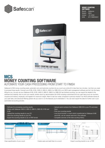 MONEY COUNTING SOFTWARE