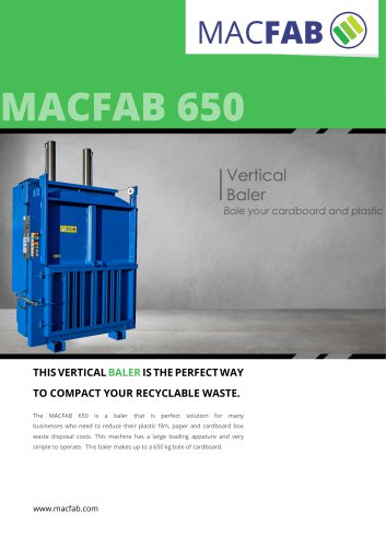 MACFAB 650 BALER