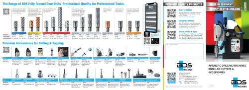 The Range of BDS Fully Ground Core Drills. Professional Quality for Professional Tasks.