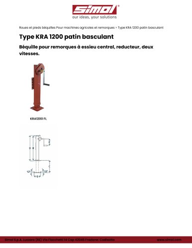 Type KRA 1200 skidfoot