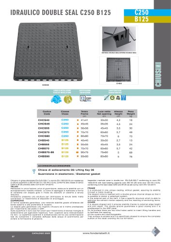 CHBS- CHCS - B125/C250