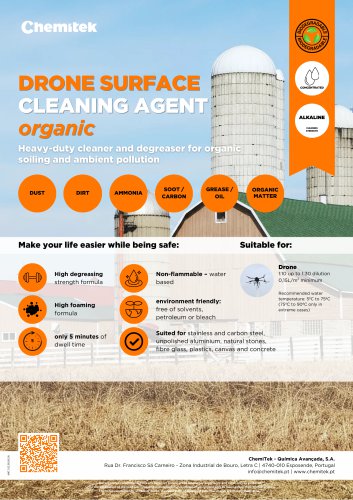 DRONE SURFACE  CLEANING AGENT  organic