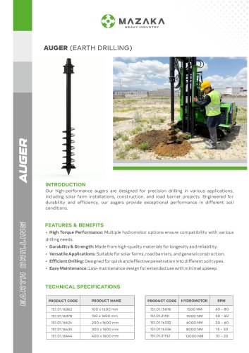 AUGER (EARTH DRILLING)