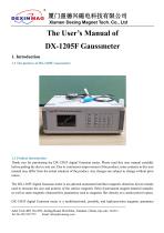 User Manual of DX-1205F Gaussmeter