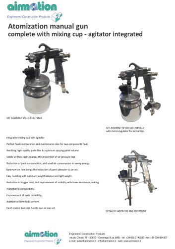 AUTOMATION MANUAL GUN COMPLETE WITH MIXING CUP -AGITATOR INTEGRATED