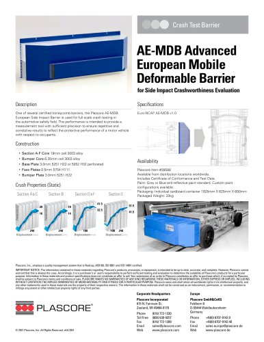 AE-MDB Advanced European Mobile Deformable Barrier