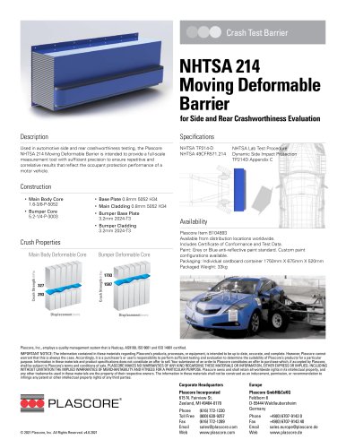 NHTSA 214 Moving Deformable Barrier