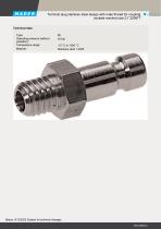 Terminal plug stainless steel design with male thread for coupling sockets nominal size 2,7 220877