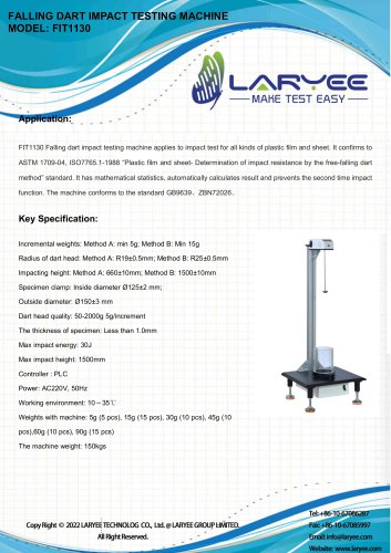 Laryee+falling dart impact testing machine+FIT1130