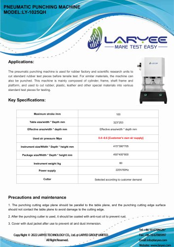 pneumatic punching machine+laryee+LY-1025QH