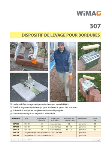 Dispositif de levage de bordures