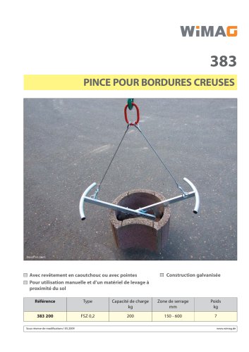 Pince pour bordures creuses