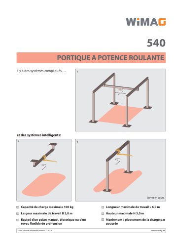 Portique à potence roulante