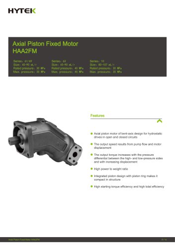 HAA2FM Axial Piston Fixed Motor