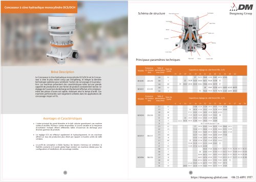 DM Concasseur &agrave; C&ocirc;ne Hydraulique Mono-cylindre DCS/DCH