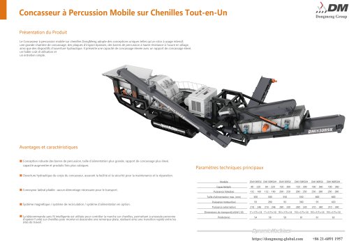 DM Concasseur &agrave; Percussion Mobile sur Chenilles Int&eacute;gr&eacute; DMI