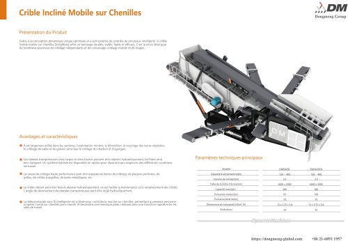 DM Crible Inclin&eacute; Mobile sur Chenilles 