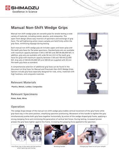 Manual Non-Shift Wedge Grips