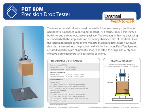 PDT 80M Precision Drop Tester