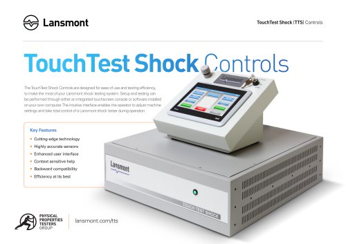 TouchTest Shock (TTS) Shock system touch controller