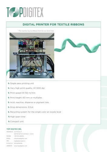 DIGITAL PRINTER FOR TEXTILE RIBBONS