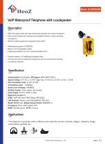 HZ-WP06HBV VoIP Waterproof Telephone with Loudspeaker Datasheet