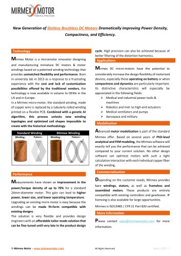 Mirmex Motor Brochure