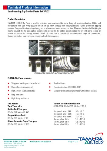 Lead-bearing Dip Solder Paste Sn63Pb37