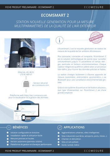 FICHE PRODUIT PRELIMINAIRE - ECOMSMART 2